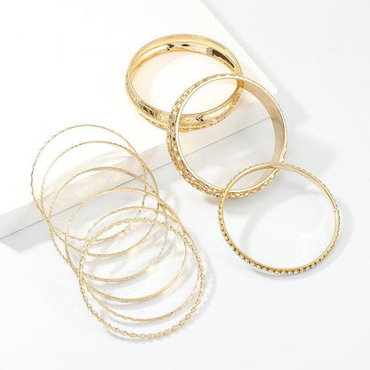 Multi-Layered Diamond-Encrusted Bracelets Set  YongxiJewelry 2