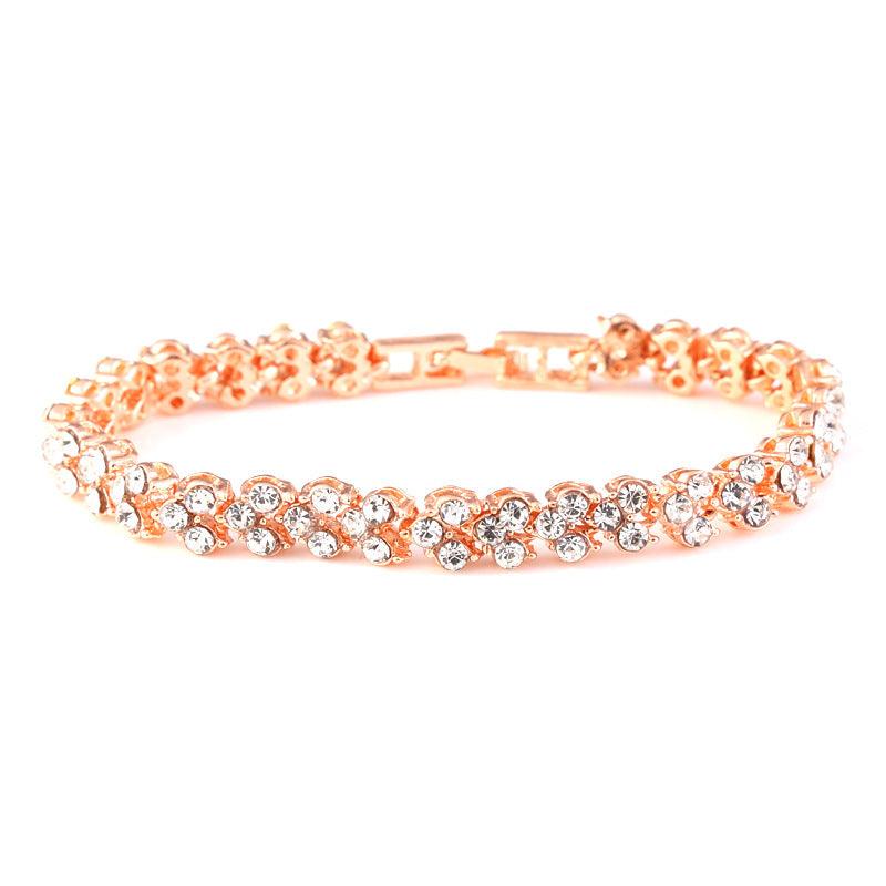 Roman Bride Bracelet With Diamonds YongxiJewelry Rose Gold