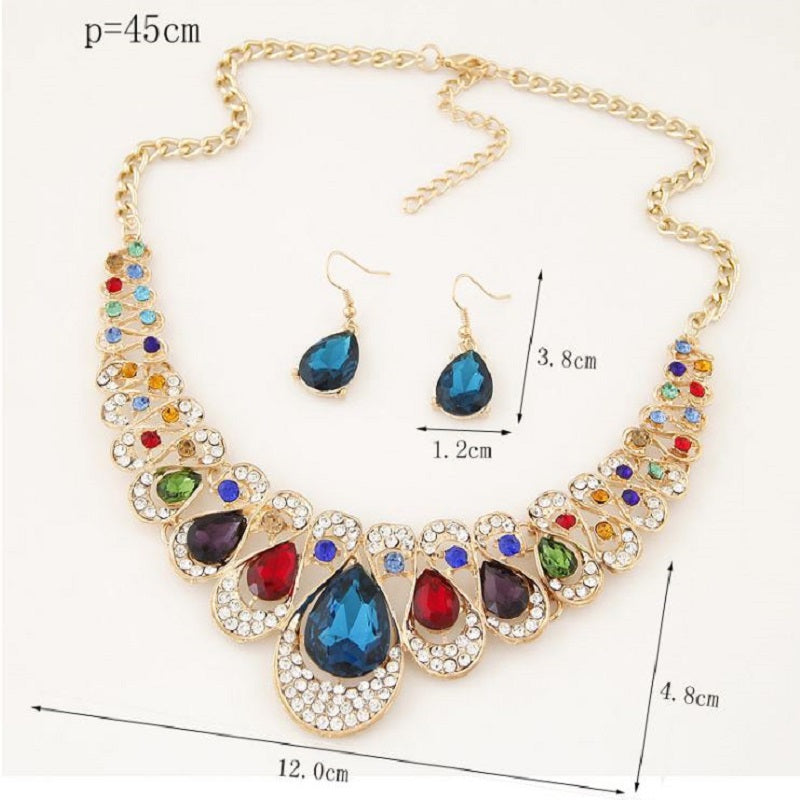 Multicolored Gemstone Jewelry Set YongxiJewelry Multicolor 2
