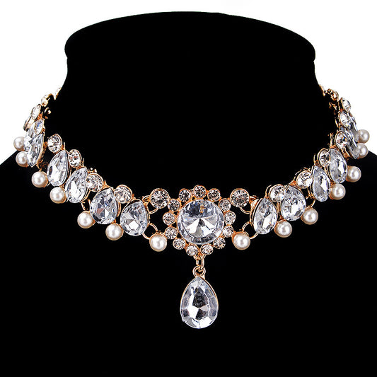 Diamond  Pearl Necklace YongxiJewelry 1