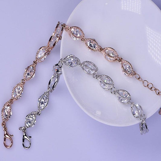 Crystal Jewelry Rose Gold Bracelet YongxiJewelry 1