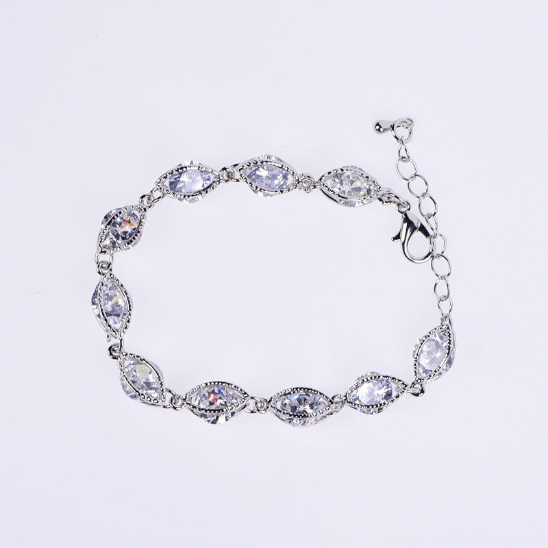 Crystal Jewelry Rose Gold Bracelet YongxiJewelry Silver