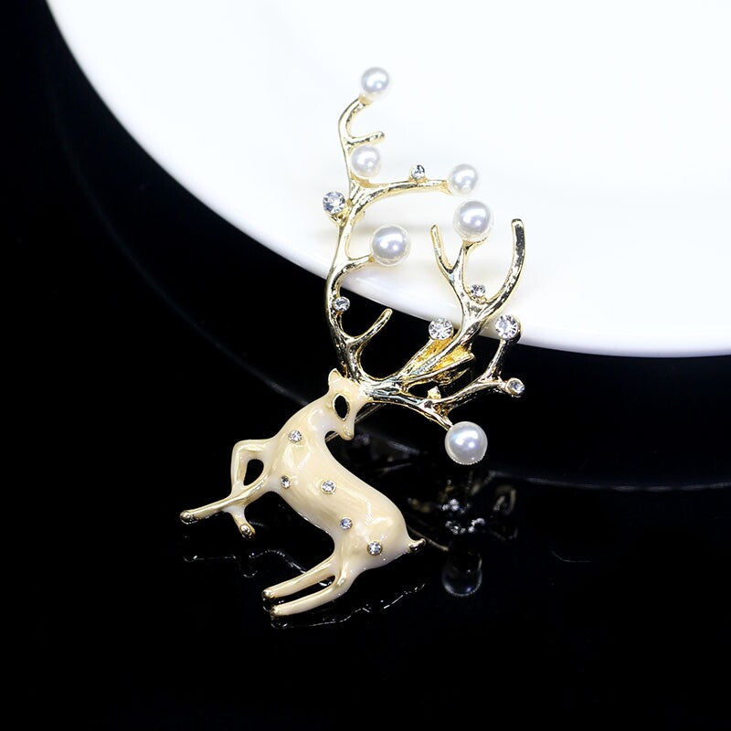 Antler Deer Pearl Brooch YongxiJewelry  6