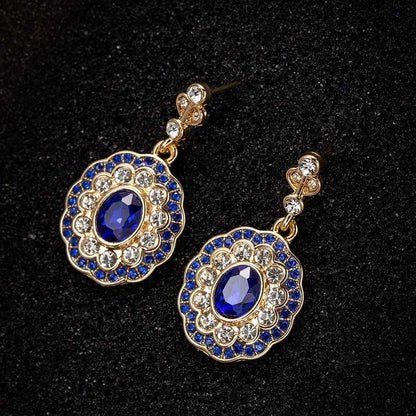 Blue Zircon Drop Earrings YongxiJewelry 3