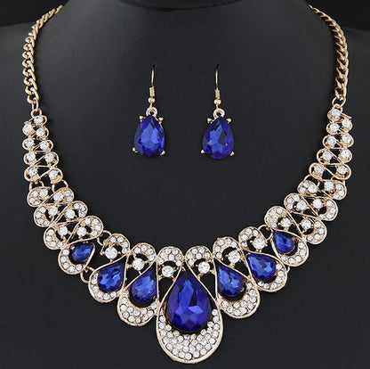 Multicolored Gemstone Jewelry Set YongxiJewelry Blue