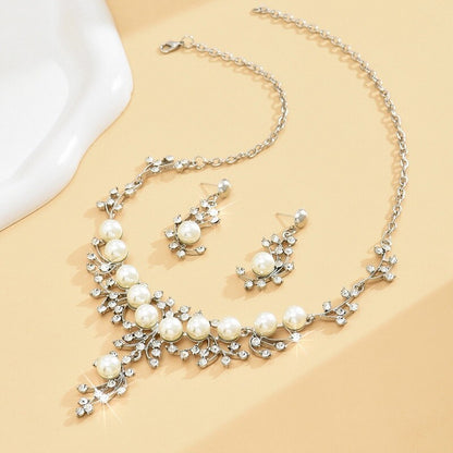 Charming Pearl & Rhinestones Jewelry Set YongxiJewelry 2