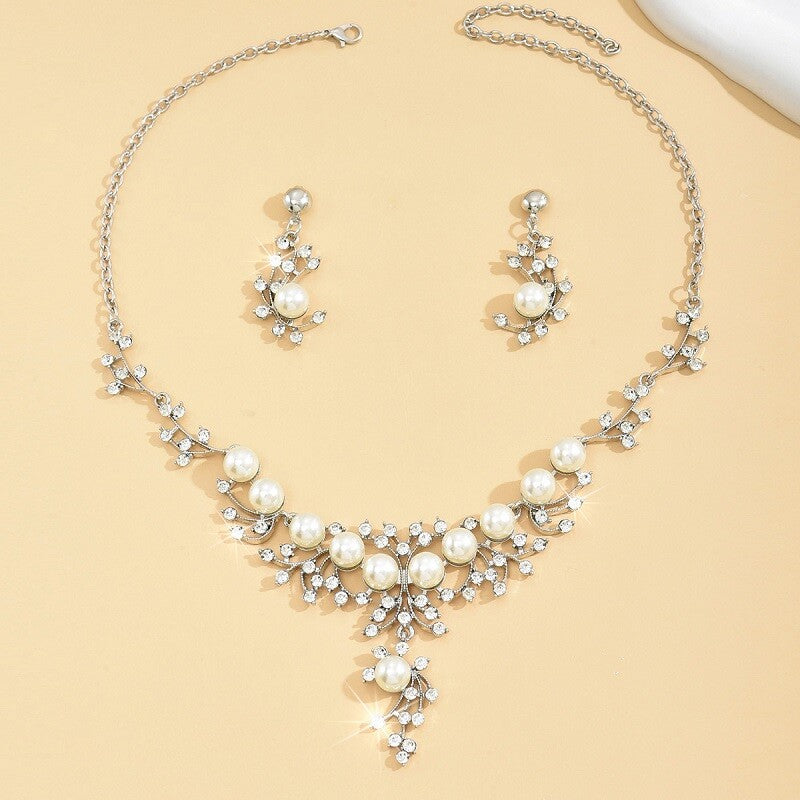 Charming Pearl & Rhinestones Jewelry Set YongxiJewelry 6