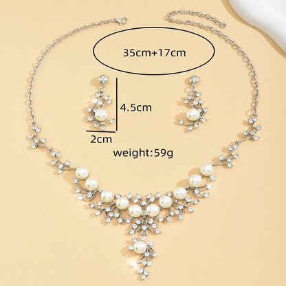 Charming Pearl & Rhinestones Jewelry Set YongxiJewelry 7