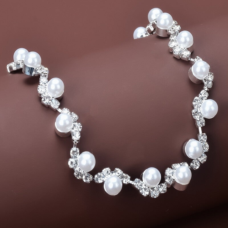 Charming Rhinestones Pearl Bracelet YongxiJewelry  2