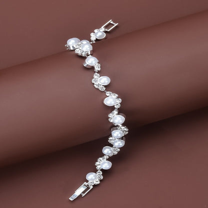 Charming Rhinestones Pearl Bracelet YongxiJewelry  3