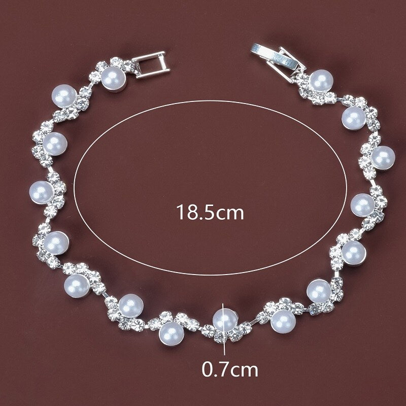 Charming Rhinestones Pearl Bracelet YongxiJewelry  6