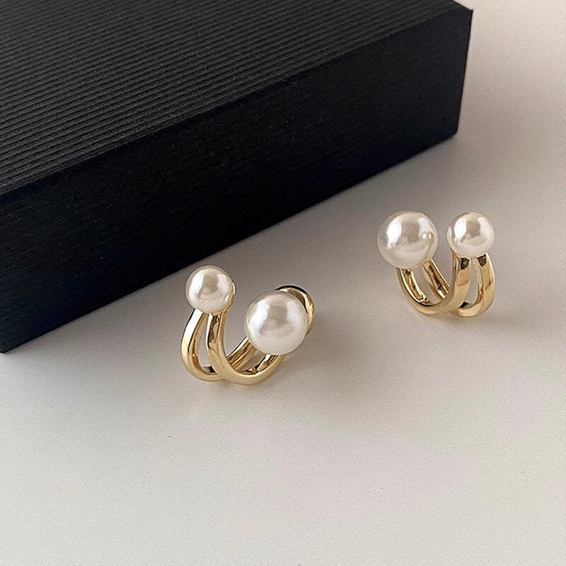 Chic Pearl Earrings YongxiJewelry1