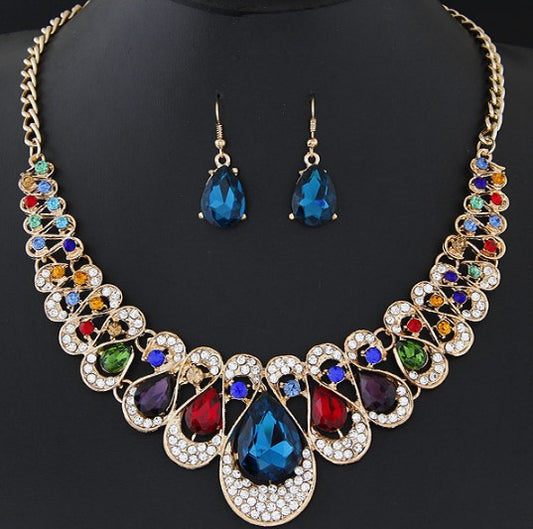 Multicolored Gemstone Jewelry Set YongxiJewelry Multicolor