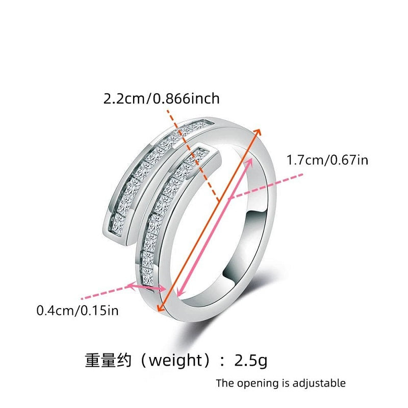 Elegant Band Ring with Sparkling Accents YongxiJewelry  4