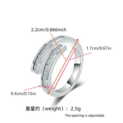 Elegant Band Ring with Sparkling Accents YongxiJewelry  4