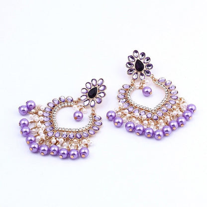 Elegant  Chandelier Zircon Pearl Earrings YongxiJewelry  5