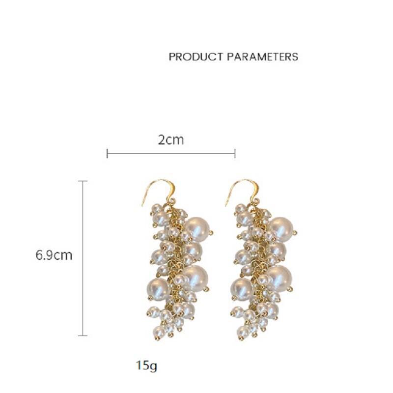 Elegant Cluster Pearl Earrings YongxiJewelry 8