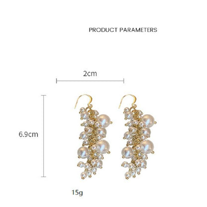 Elegant Cluster Pearl Earrings YongxiJewelry 8