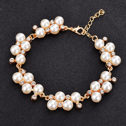 Elegant Pearl Diamond Bracelet YongxiJewelry 1