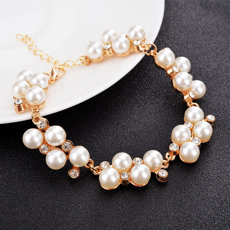 Elegant Pearl Diamond Bracelet YongxiJewelry 2