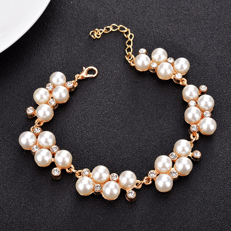 Elegant Pearl Diamond Bracelet YongxiJewelry 3