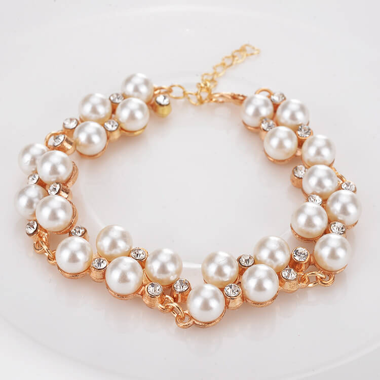 Elegant Pearl Diamond Bracelet YongxiJewelry 4