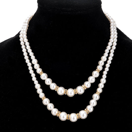 Elegant Pearl and Gold Accent Necklace YongxiJewelry 1