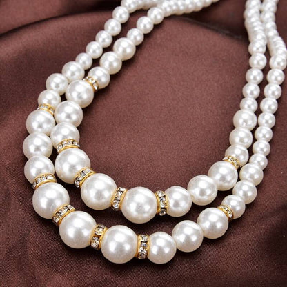 Elegant Pearl and Gold Accent Necklace YongxiJewelry 3