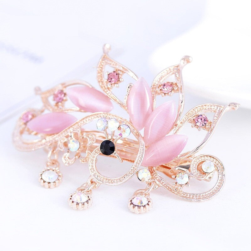 Elegant Rhinestone Butterfly Hairclip YongxiJewelry 1