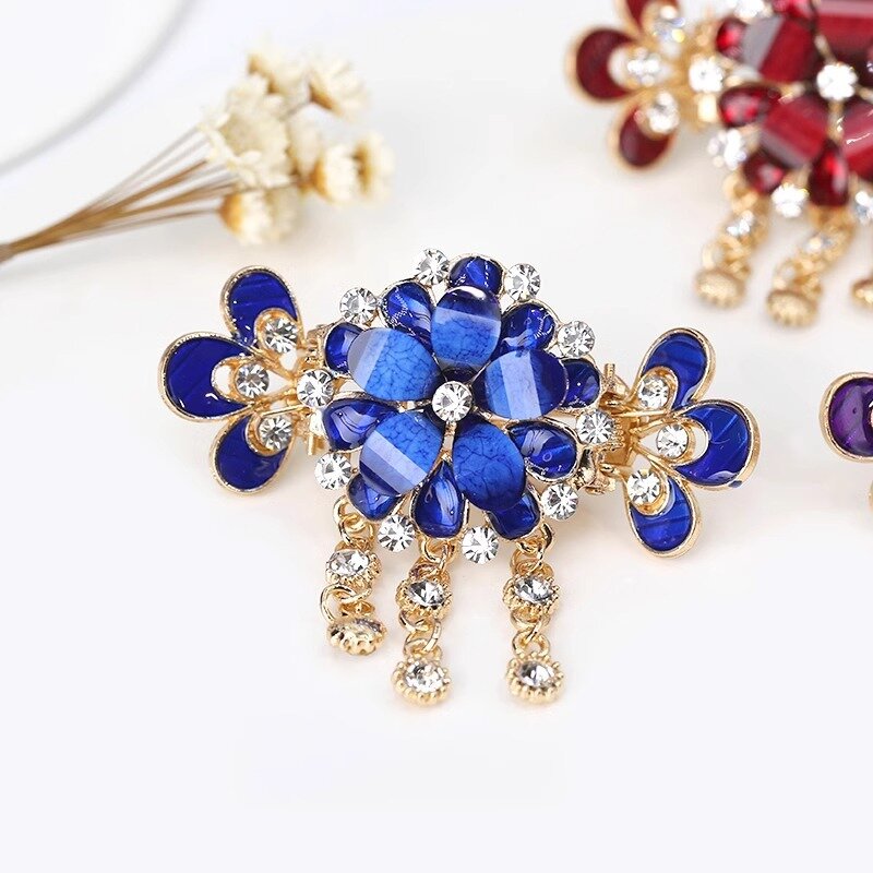 Elegant Rhinestone Flower Hairpin  YongxiJewelry 2