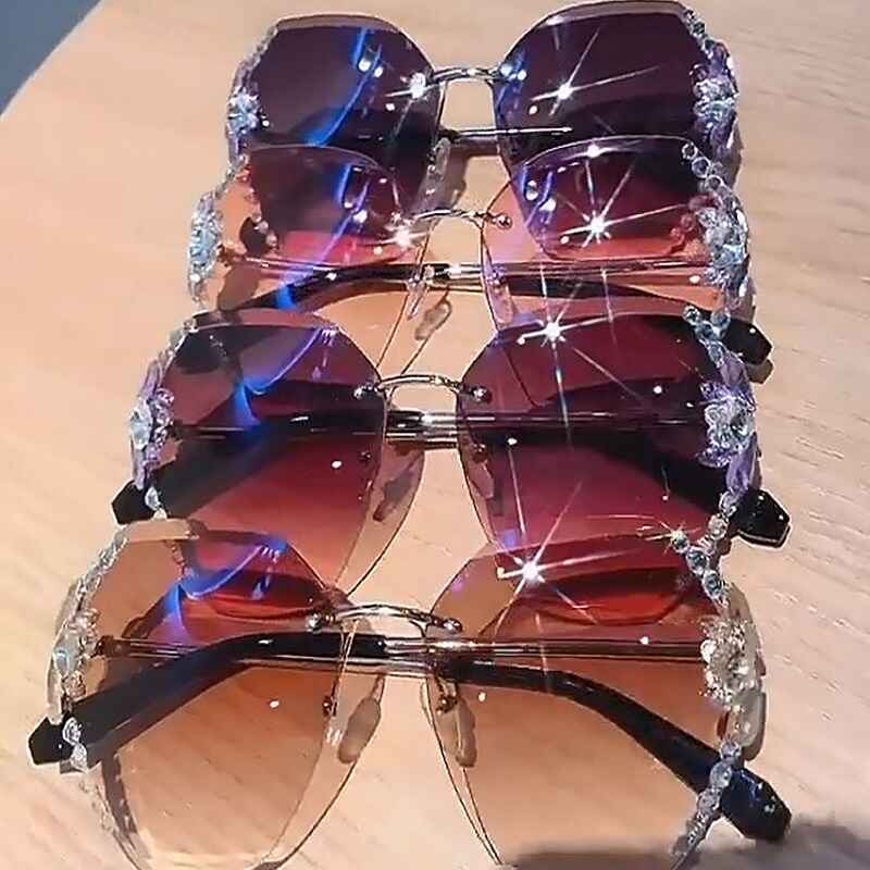 Embellished Crystal Sunglasses YongxiJewelry 2