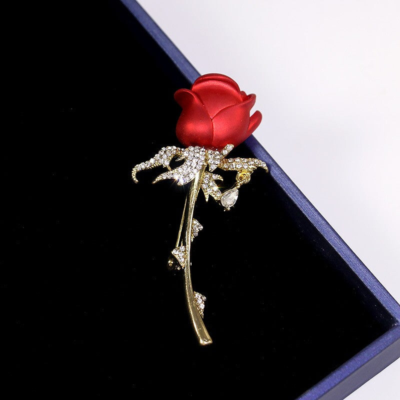 Exquisite Rhinestones Rose Brooch YongxiJewelry 5