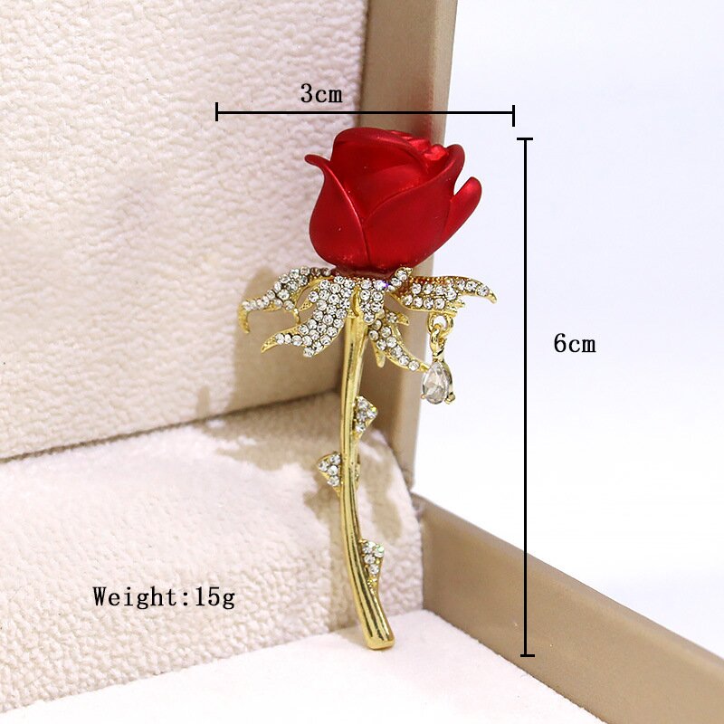 Exquisite Rhinestones Rose Brooch YongxiJewelry 11