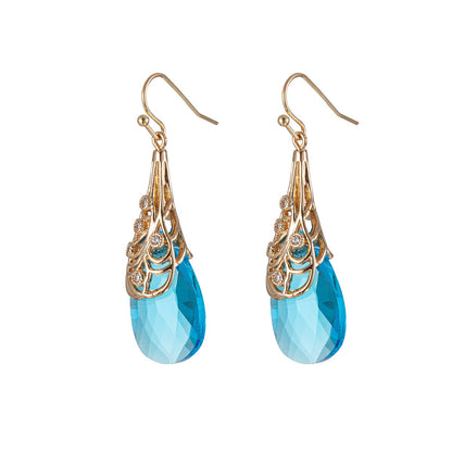 Filigree Drop Earrings YongxiJewelry light blue 3