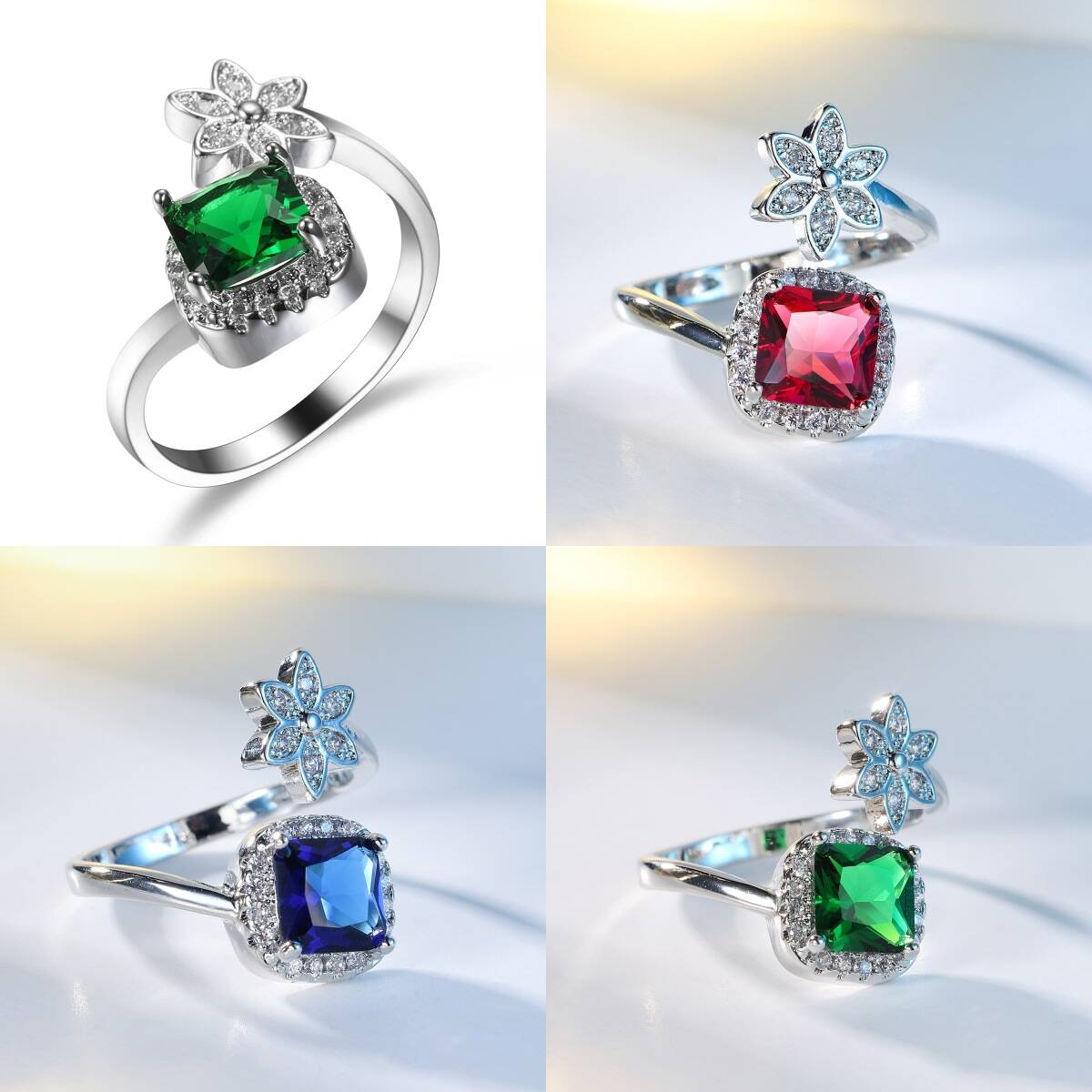 Gemstone Bloom Rings YongxiJewelry  17