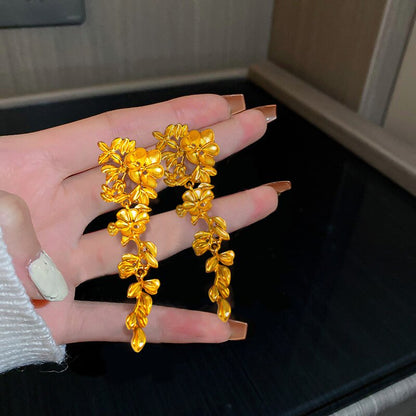 Golden Blossom Earrings YongxiJewelry 4