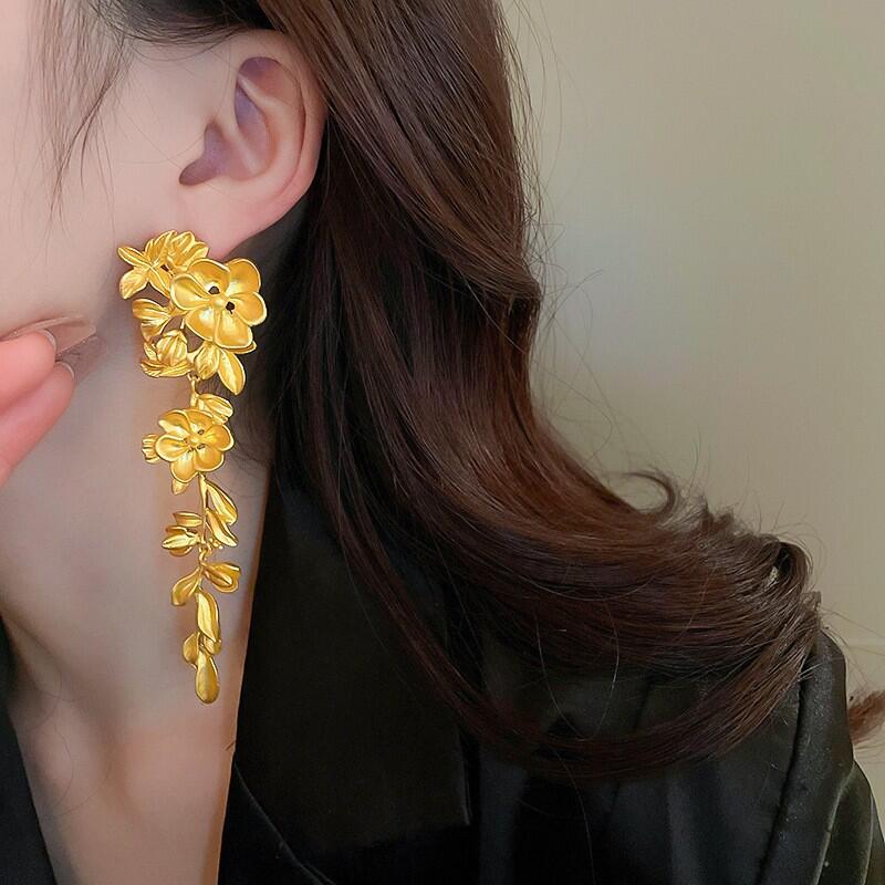 Golden Blossom Earrings YongxiJewelry 5