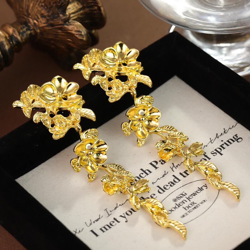 Golden Blossom Earrings YongxiJewelry 7