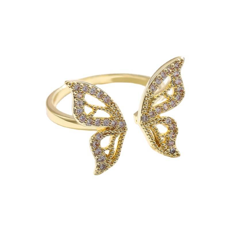 Golden Butterfly Sparkle Ring YongxiJewelry 7