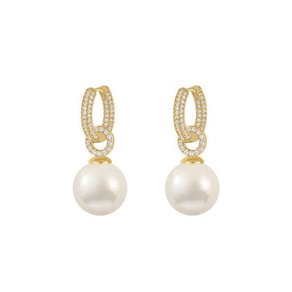 Gorgeous Gold & Pearl Drop Earrings YongxiJewelry 5