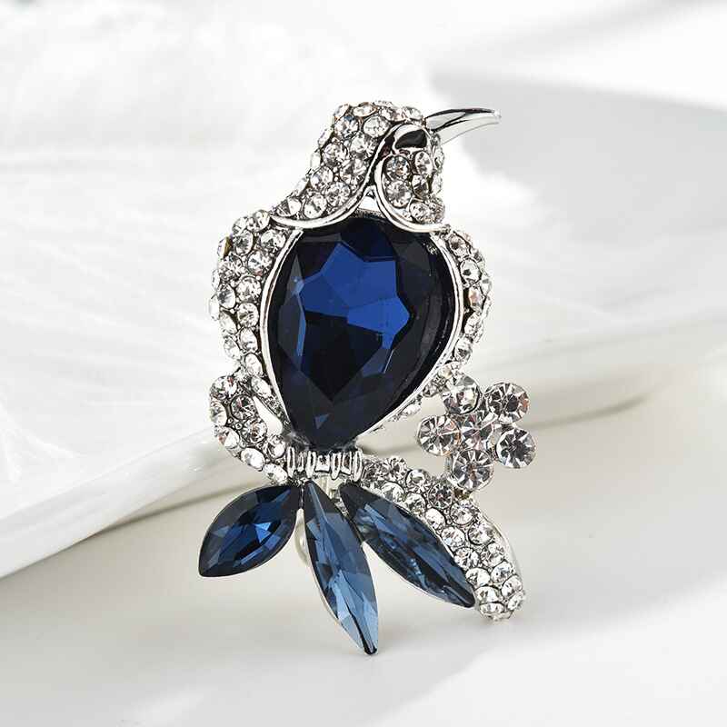 Luminous Blue Bird Zircon Rhinestone  Brooch, Fashion Accessory, Jewelry For Women YongxiJewelry 4