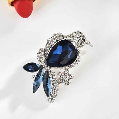 Luminous Blue Bird Zircon Rhinestone  Brooch, Fashion Accessory, Jewelry For Women YongxiJewelry 5