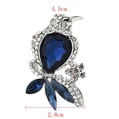 Luminous Blue Bird Zircon Rhinestone  Brooch, Fashion Accessory, Jewelry For Women YongxiJewelry 8