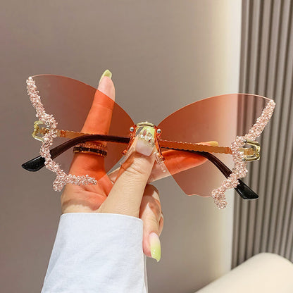 Luminous Butterfly Sunglasses，Fashion Eyewear, Unique Sunglasses - YongxiJewelry