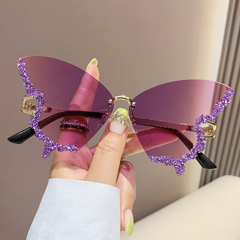 Luminous Butterfly Sunglasses，Fashion Eyewear, Unique Sunglasses - YongxiJewelry