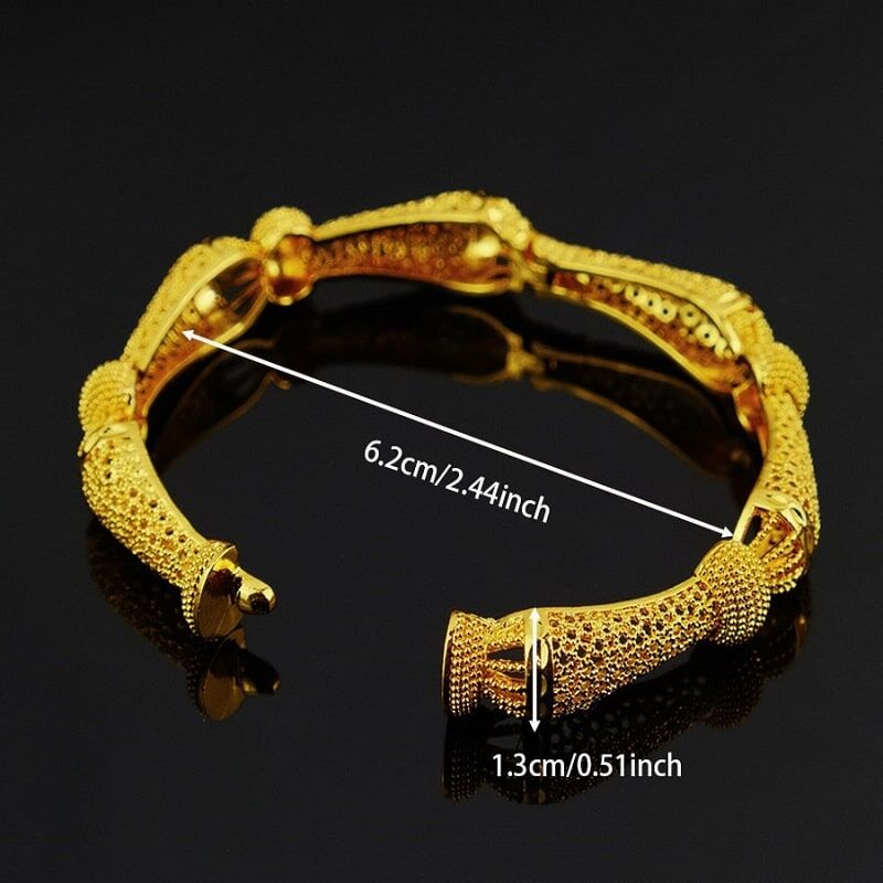 Luxury Gold Textured Bracelet YongxiJewelry 11