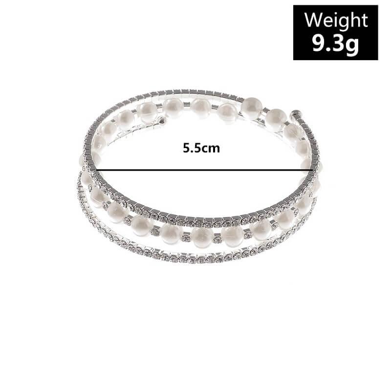 Multi-Row Rhinestone Pearl Bracelet YongxiJewelry 7