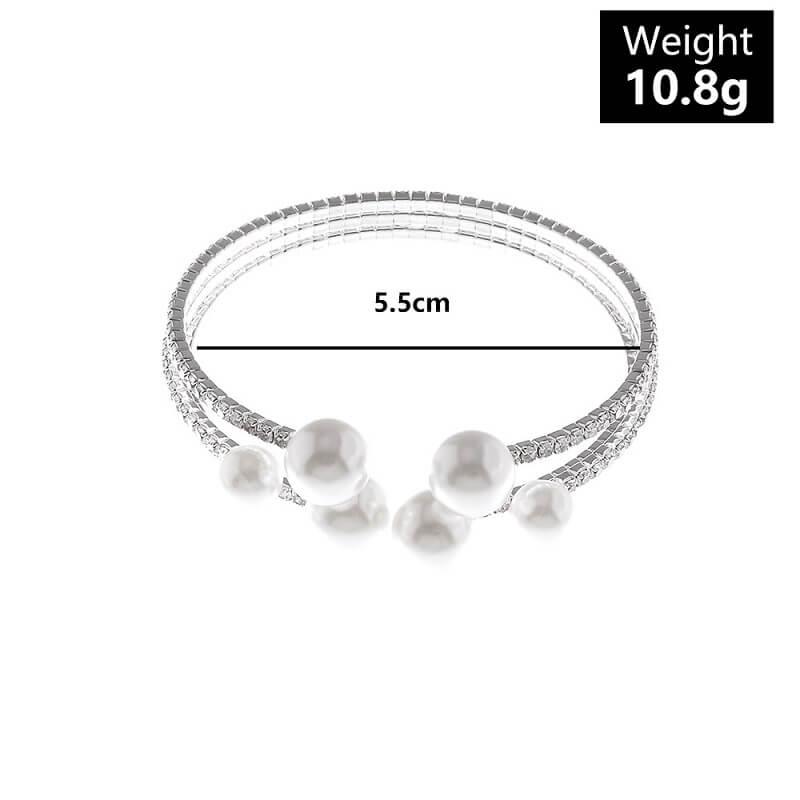 Multi-Row Rhinestone Pearl Bracelet YongxiJewelry 8