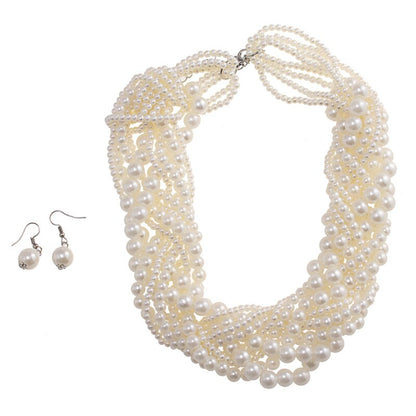 Multi-Strand Pearl Necklace Set YongxiJewelry 3