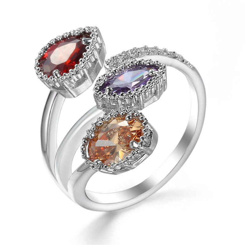 YongxiJewelry Elegant Gemstone Ring MultiColor